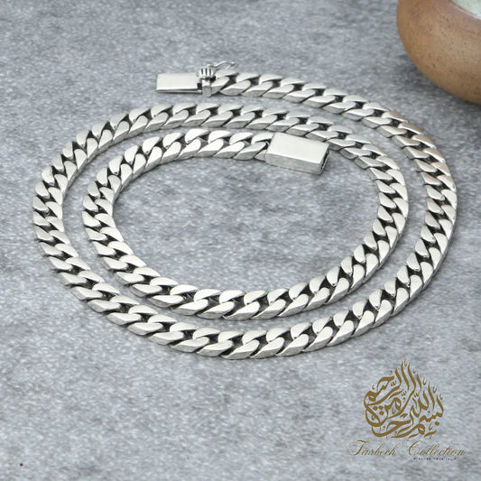 7mm Thick 925 Sterling Silver Cuban Chain