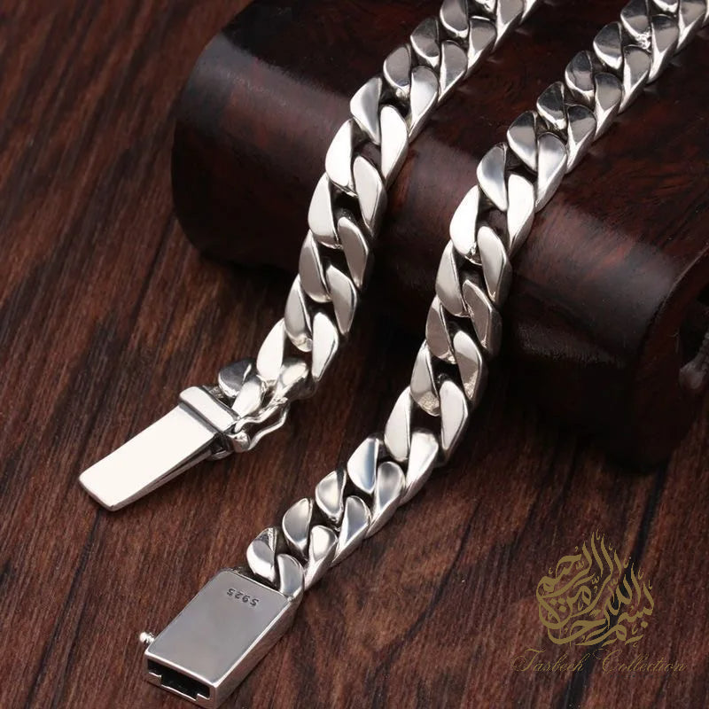 8mm Thick 925 Sterling Silver Cuban Chain