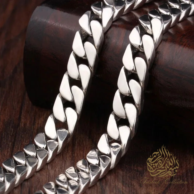 8mm Thick 925 Sterling Silver Cuban Chain