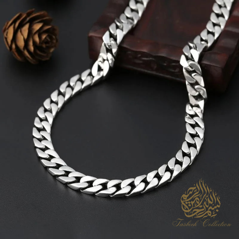 8mm Thick 925 Sterling Silver Cuban Chain