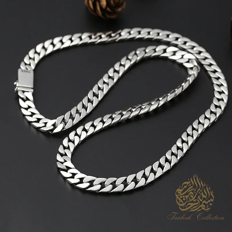 8mm Thick 925 Sterling Silver Cuban Chain