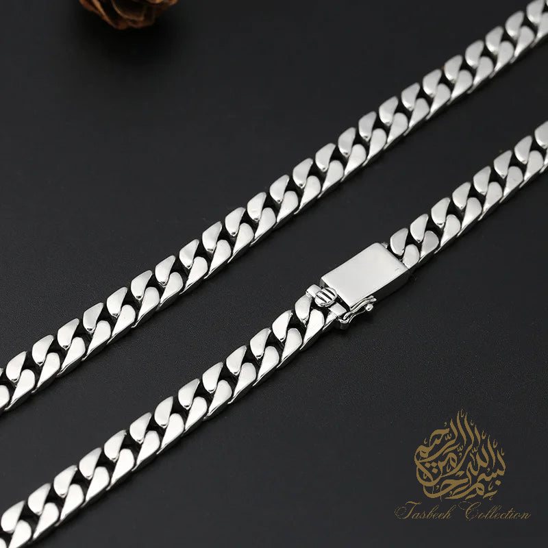 8mm Thick 925 Sterling Silver Cuban Chain