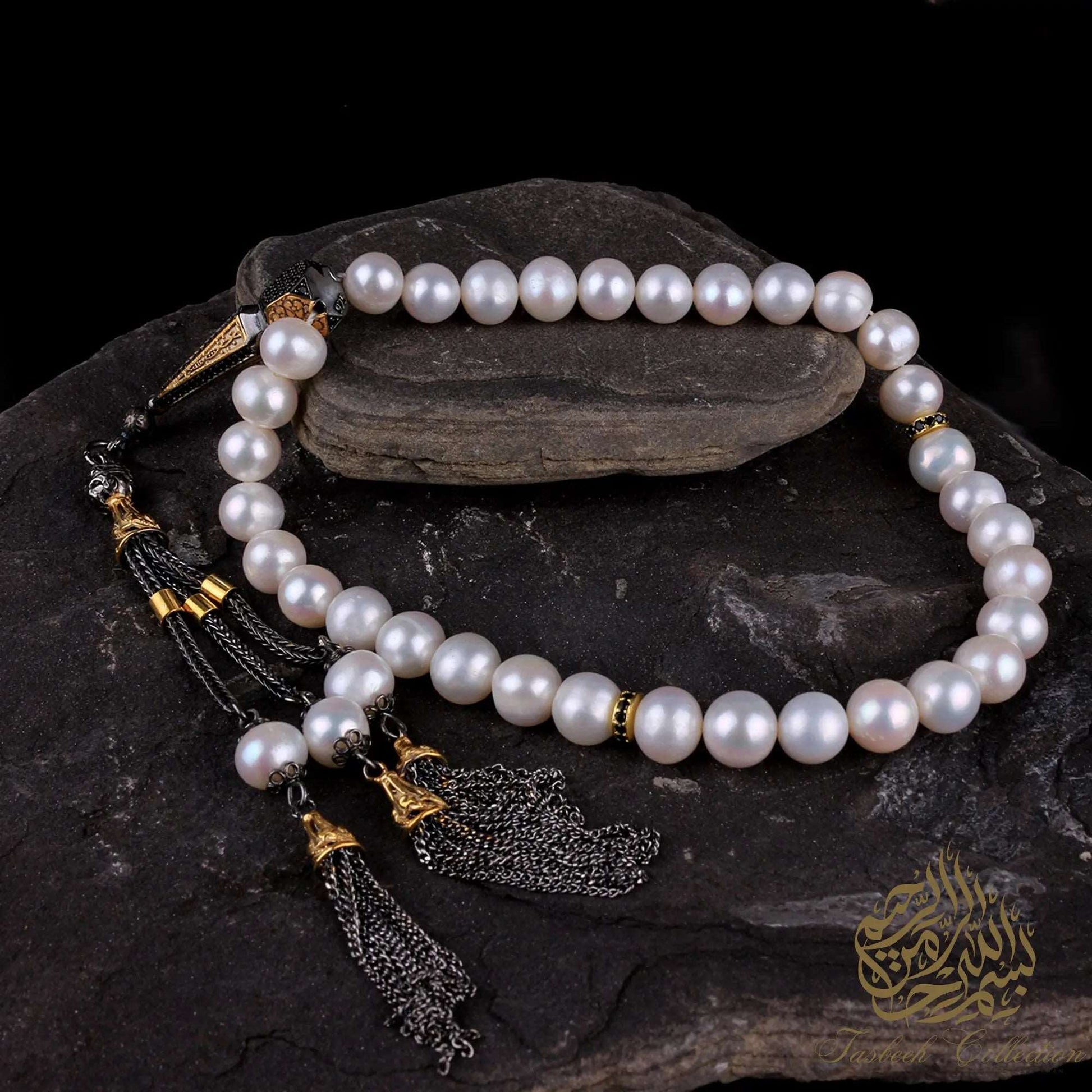 Dignity - Natural Pearl Stone Tasbih Rosary - Tasbeeh Collection