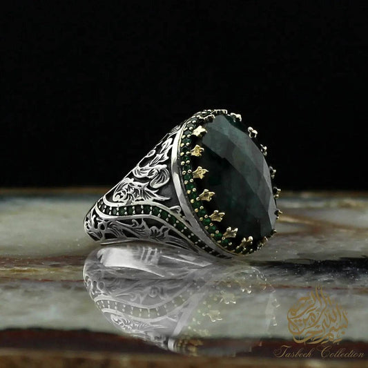 Root Emerald/Ruby Rings #003 - Tasbeeh Collection