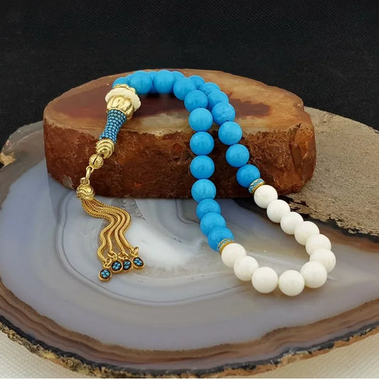 Turquoise and Seashells Rosary - Tasbeeh Collection