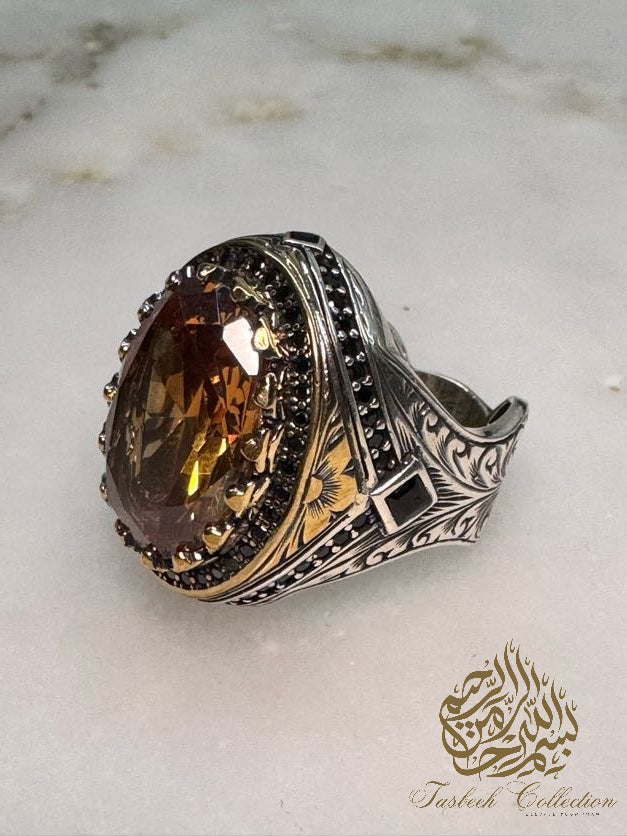 Natural Zircon Stone Premium 925 Silver Ring