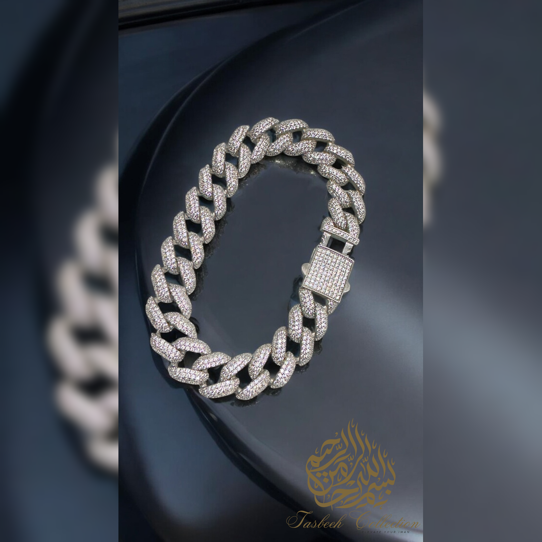 Sterling Silver Iced Cuban Bracelet