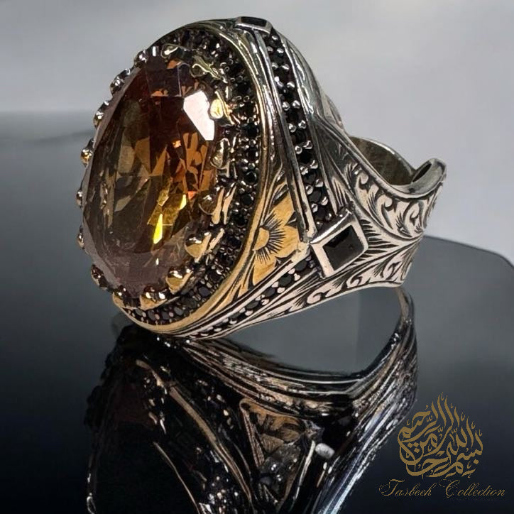 Natural Zircon Stone Premium 925 Silver Ring