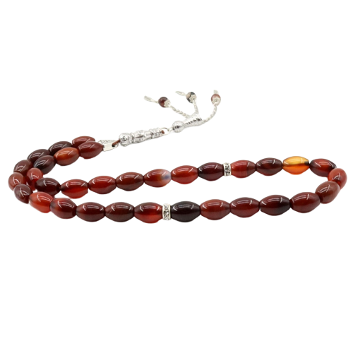 Natural Agate (Aqeeq) Tasbih - Tasbeeh Collection