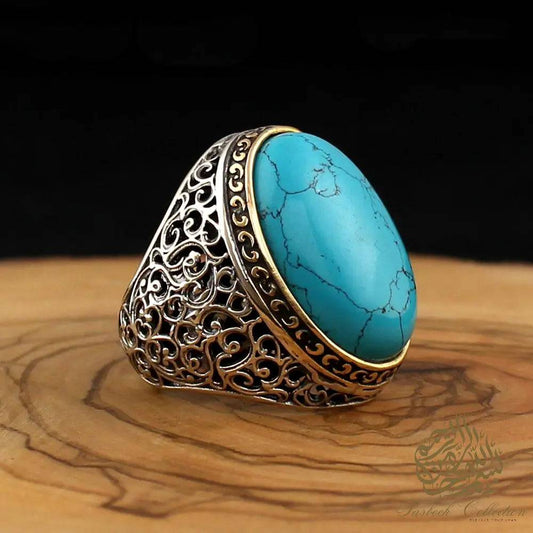 Turquoise/Feroza Ring #004 - Tasbeeh Collection