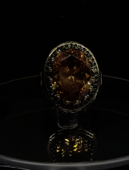 Natural Zircon Stone Premium 925 Silver Ring