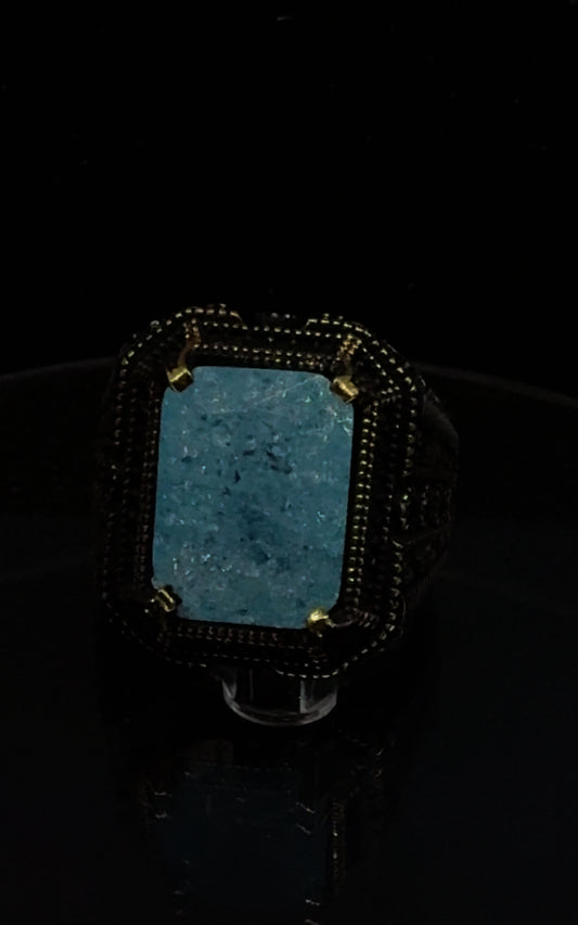 Blue Topaz Premium 925 Silver Ring