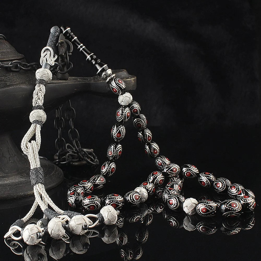 Kazaz Tasseled Erzurum Oltu Stone Rosary
