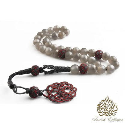 Moon - A Moon Stone Rosary with 1000 Carat Silver Tassel - Tasbeeh Collection