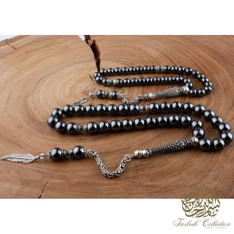 Father and Son Agate Tasbih with 925 Sterling Silver Tassel