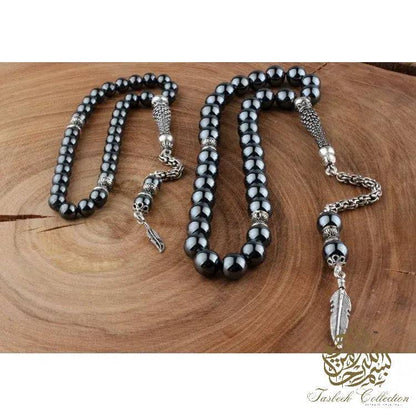 Father and Son Agate Tasbih with 925 Sterling Silver Tassel - Tasbeeh Collection