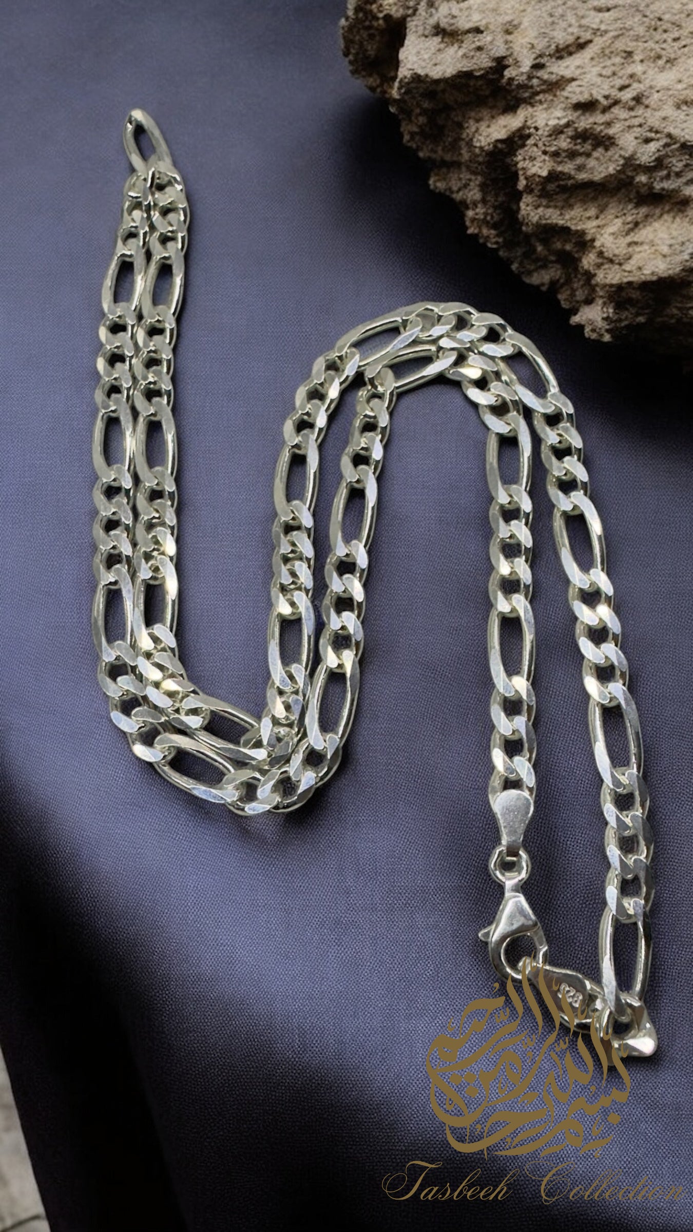 Sterling Silver Figaro Chain