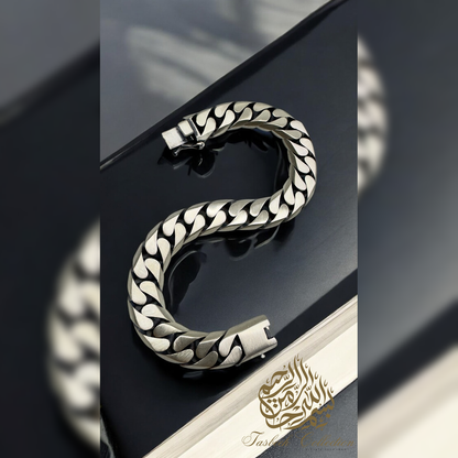 Sterling Silver 12mm Thick Cuban Bracelet