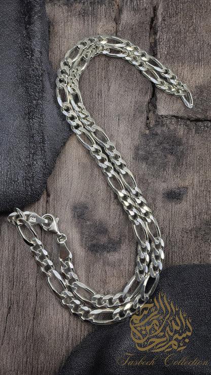 Sterling Silver Figaro Chain