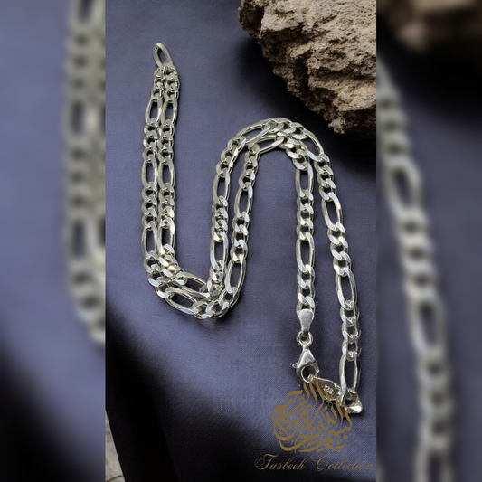 6mm Sterling Silver Figaro Chain