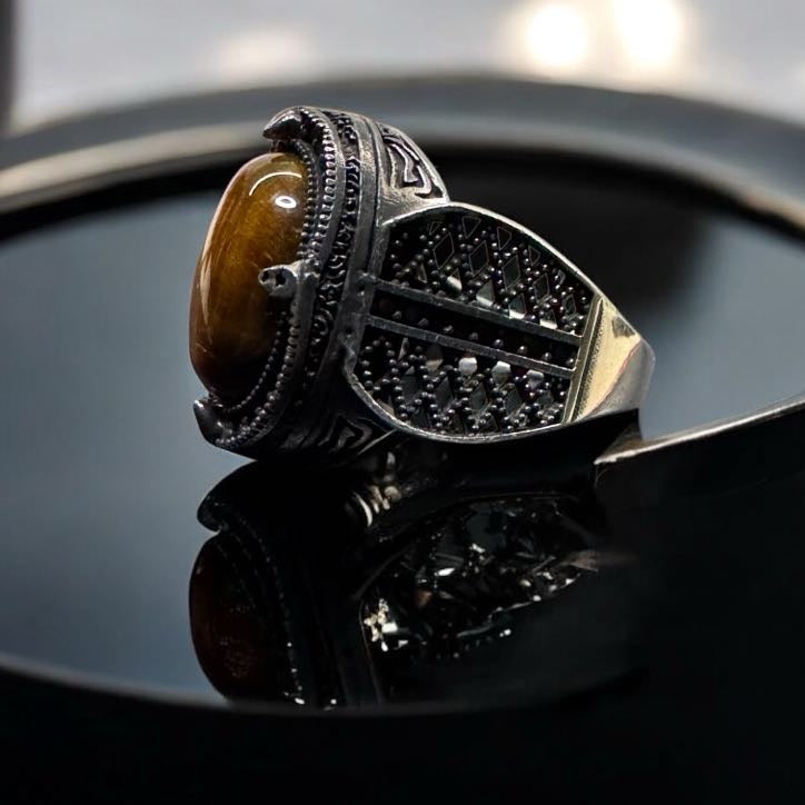 Tiger Eye Premium 925 Silver Ring