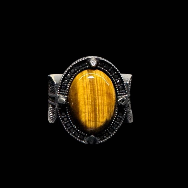 Tiger Eye Premium 925 Silver Ring