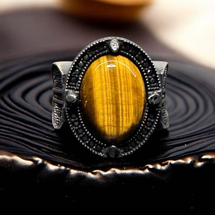 Tiger Eye Premium 925 Silver Ring