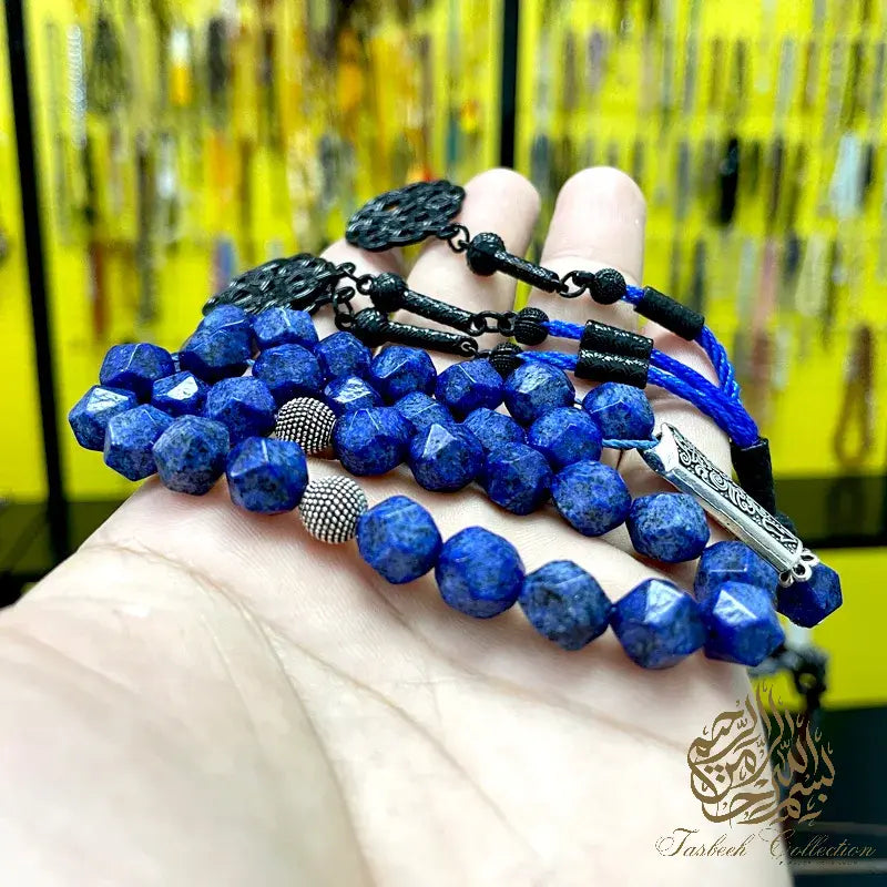 Rhombus Shaped Lapis Lazuli Rosary