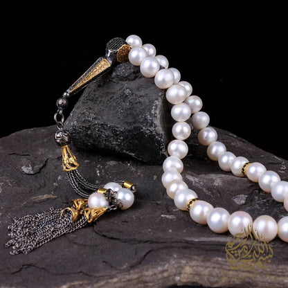 Dignity - Natural Pearl Stone Tasbih Rosary - Tasbeeh Collection