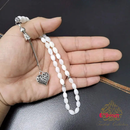 Natural White Shell Rosary - Small - Tasbeeh Collection