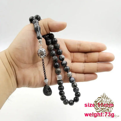 Natural Labradorite Stone Rosary - Tasbeeh Collection