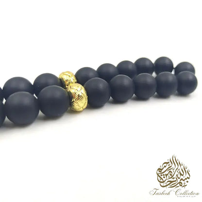 Black Matte Agate Rosary - Tasbeeh Collection