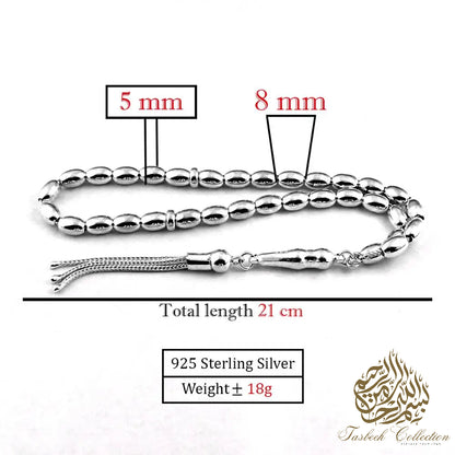 100% 925 Carat Silver Rosary - Tasbeeh Collection