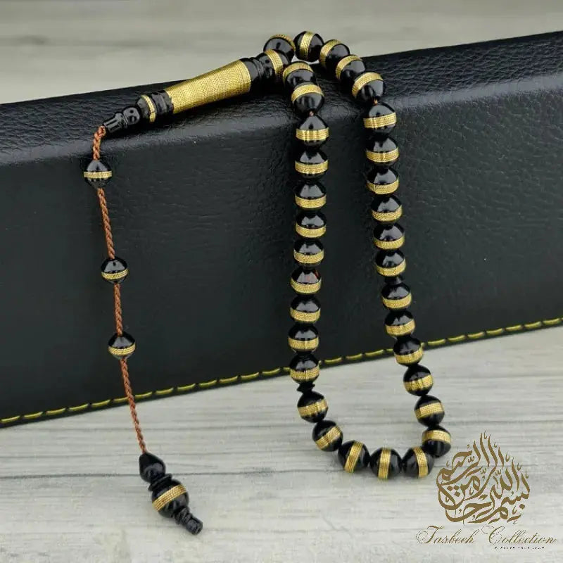 Kook Wood Rosary Tasbih With 925 Silver Spiral Embroidery – Tasbeeh ...