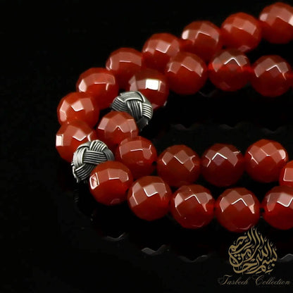 Flame - An Aqeeq (Agate) Turkish Tasbih - Tasbeeh Collection